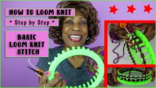 How to Loom Knit for Beginners Basic Loom Knit Stitch  DIY Loom Knitting for Beginners  Part1 [upl. by Naval]