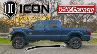 525Garage  Icon Vehicle Dynamics  Adjustable Track Bar  Ford F250 Super Duty [upl. by Cornela]