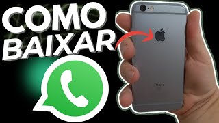 Como instalar o WhatsApp no iPhone📱 [upl. by Relyk]