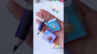 mini notebook keychain miniature craft shorts tonniartandcraft love craft diy artandcraft [upl. by Hansiain]