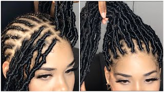 Less than 2hrs Fast distressed Locs technique on Fine hair  Long faux locs beginners  LEEVEN hair [upl. by Enyrehtak]