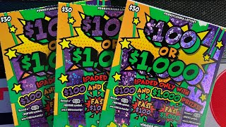 100 or 1000 PA Lottery SCRATCHOFF tickets Claimer hunting 🚨🚨🚨🚨🚨 [upl. by Goar443]