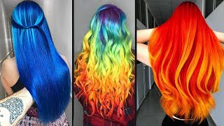 Top 10 Amazing Hair Color Transformation For Long HairRainbow Hairstyle Tutorials Compilations [upl. by Htenaj]