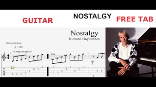 NOSTALGY  Richard Clayderman  Guitar [upl. by Ailbert]