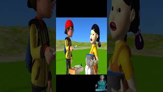 Scary Teacher 3D Nick Troll Squid Game in Brush Teeth White or Black Challenge Miss T Win shorts [upl. by Nwavahs]