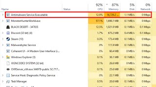 How To Fix Antimalware Service Executable High Disk Usage Windows on 1110 [upl. by Ecnerwaled470]