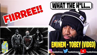 THE EDITING IS INSANE Eminem  Tobey feat Big Sean amp BabyTron Official Music Video REACTION [upl. by Dnaltroc498]