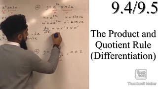 Edexcel A level Maths 94 and 95 The product and quotient rule for derivatives [upl. by Ardnasirhc]