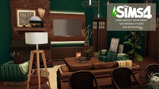 Dark Moody Apartment  920 Medina Studio  San Myshuno  The Sims 4  Stop Motion  No CC [upl. by Alohcin]