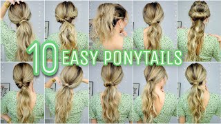 10 BEGINNER FRIENDLY PONYTAIL HAIRSTYLES 🐣 MEDIUM amp LONG HAIRSTYLES [upl. by Costanza385]