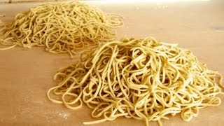 How to make Ramen noodles from scratch alkaline noodles recipe [upl. by Lyndes]