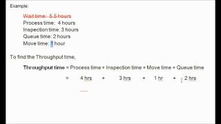 Throughput Time Manufacturing Cycle Efficiency Accounting [upl. by Neelyaj]