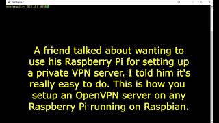 ▶️ Installing OpenVPN on Raspbian April 2018 release on any Raspberry Pi [upl. by Cleopatre]