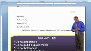 MLA Style Essay Format  Word Tutorial [upl. by Waverley]