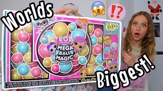 ASMR UNBOXING THE WORLDS BIGGEST MYSTERY ADVENT CALENDAR😱🎁LOL MEGA BALL MAGIC 60 BALLS🫢⁉️ [upl. by Hoem968]