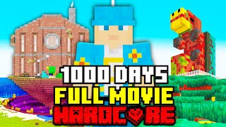 I Survived 1000 Days in Hardcore Minecraft FULL MINECRAFT MOVIE [upl. by Paulina918]