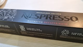 Nespresso Ristretto intenso decaffeinato Unboxing 2024 [upl. by Frierson]