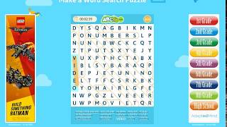 Abcya Make a Word Search Puzzle Finishing my puzzle [upl. by Rauscher]