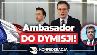 Konfederacja wzywa do dymisji ambasadora Polski we Francji [upl. by Hibbitts]