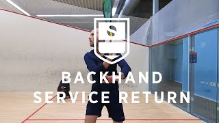 Squash Tips amp Tricks Backhand Service Return [upl. by Damien]