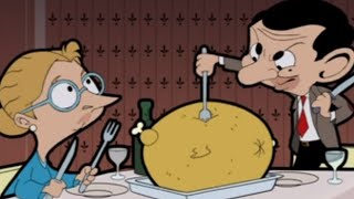 Dinner for Two  Mr Bean Official Cartoon [upl. by Yknarf272]