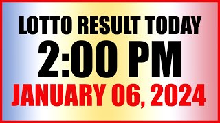 Lotto Result Today 2pm January 6 2024 Swertres Ez2 Pcso [upl. by Bracci]