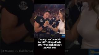 Vanderbilt QB Diego Pavia “Vandy we’re fuckin turnt” After Vanderbilt Football Beats Alabama [upl. by Zara]