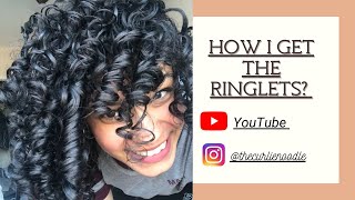 HOW I GET THE RINGLETS curly curlyhairtutorial thecurlienoodle [upl. by Marabelle754]