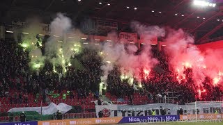 GKS Tychy  Ruch Chorzów great support choreography amp pyro [upl. by Terryl772]