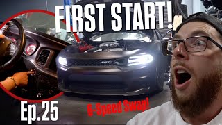 First Time Starting My 6Speed Swapped Charger  Manual Hellcat Charger Build Series Ep25 [upl. by Sam]