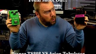 Pedal Shoot Out Ibanez TS808 VS Arion Tubulator [upl. by Darra29]