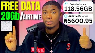 Get Free 20GB Data  Airtime Daily In Nigeria Without Buying All Network MTN AIRTEL GLO 9MOBLE [upl. by Ahcatan74]