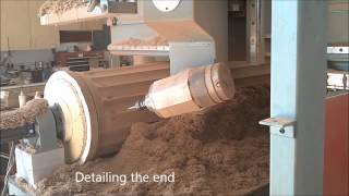 Fluting a 24quot Diameter Column with Entasis [upl. by Nesahc625]