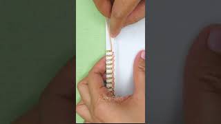 Trending beads border lace hand embroidery tutorial shorts trending embroidery art [upl. by Neillij]