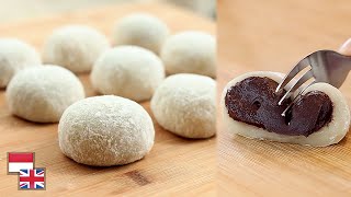 Kenyal Lembut Resep MOCHI JEPANG ISI COKELAT 100 Bahan Lokal [upl. by Llenrahs]