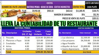 Cómo llevar la contabilidad de un restaurante la contabilidad de un restaurante en ex excel [upl. by Notyalc8]