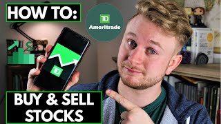 How to Buy amp Sell stocks in TD Ameritrade mobile app  Step by Step walkthrough [upl. by Ilonka]