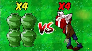 PVZ Hybrid Challenge  4 Plants Vases VS 4 Zombies Boxes  Who Will Win [upl. by Ahrens]