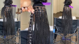 EXTENDED LENGTH KNOTLESS BOX BRAIDS WITH CURLY ENDS  BEGINNER FRIENDLY  VERY DETAILED [upl. by Lotsyrc566]