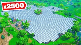 2500 BOUNCE PADS vs LOOT LAKE in Fortnite Battle Royale [upl. by Namad]