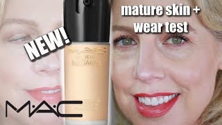 NEW MAC Studio Radiance Serum Foundation review wear test [upl. by Sulihpoeht682]