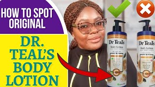 HOW TO IDENTIFY FAKE DR TEALS BODY LOTION FROM THE ORIGINAL  Simply Shuga [upl. by Ragse42]