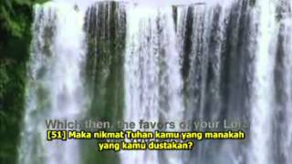 Mishary Rashid AlAfasy  Surah ArRahman The Beneficent Indonesia Translation [upl. by Aroz28]