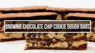 Brownie Chocolate Chip Cookie Dough Bars [upl. by Diane-Marie488]