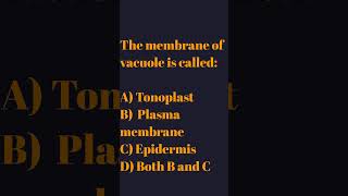 The membrane of vacuole is called mdcat2024 mdcat [upl. by Hege]