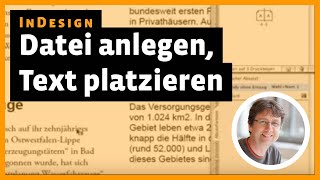 InDesign Tutorial Neue Datei Anlegen Text Platzieren [upl. by Issor70]