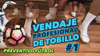 VENDAJE preventivo de TOBILLO para jugar FÚTBOL 1  VENDA ELÁSTICA [upl. by Christiane]