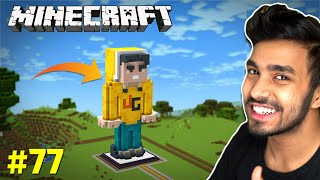 I BUILD MY OWN STATUE  MINECRAFT GAMEPLAY 77 [upl. by Ytteb533]