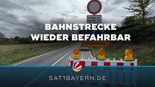 Nach schweren Unwettern Bahnstrecke im Landkreis Kitzingen wieder befahrbar [upl. by Ibmab248]