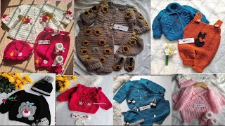 Newborn crochet set Easy Crochet sweater  Easy crochet baby Cardigan  newborn Crochet dress [upl. by Karilla]